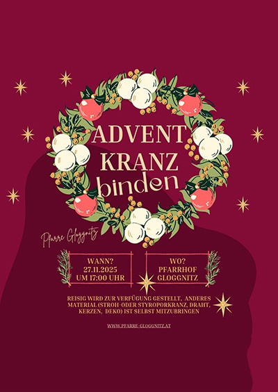 adventkranz binden