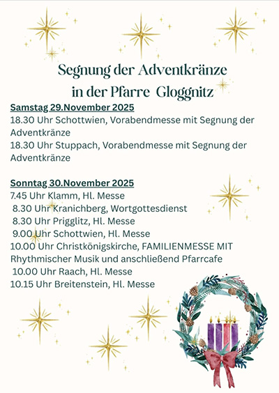 adventkranz segnung